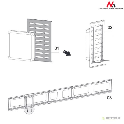 MC-802 57671 Uchwyt do mini CPU, Thin Client MC-802 57671 Uchwyt do mini CPU, Thin Client