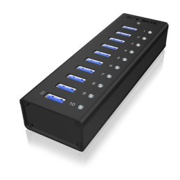 Raidsonic 10 port USB 3.0 Hub Icy Box IB-AC6110 Black