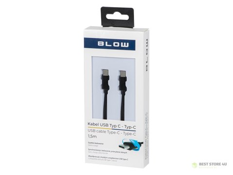 66-156# Przył.usb-c - usb-c 2.0 1,5m czarne plec 66-156# Przył.usb-c - usb-c 2.0 1,5m czarne plec