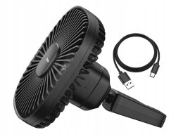 BASEUS Samochodowy wentylator / wiatrak Natural Wind na zagłówek, magnetyczny (CXZR-01) Black