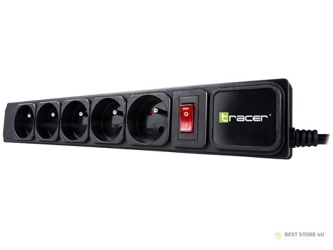 Listwa zasilająca TRACER PowerGear 1.5 m Black (5 gniazd) Listwa zasilająca TRACER PowerGear 1.5 m Black (5 gniazd)