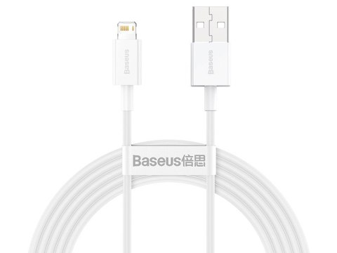 BASEUS Kabel USB Lightning iPhone 2,0m Superior Series 2.4A (CALYS-C02) White