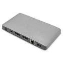 Digitus Universal Docking Station USB 3.0, 7-Port, Travel 2x Video, 3x USB 3.0, 1x USB-C, RJ45, 1 x Audio Stereo jack (3.5 mm)