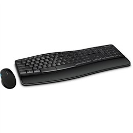 Microsoft Keyboard and mouse Sculpt Comfort Desktop Standard, Wired, Keyboard layout RU, Mouse included, USB, Black, Numeric ke