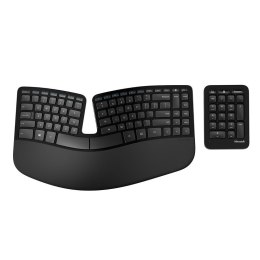 Microsoft Keyboard and mouse Sculpt Ergonomic Desktop Standard, Wired, Keyboard layout RU, Mouse included, USB, Black, Numeri