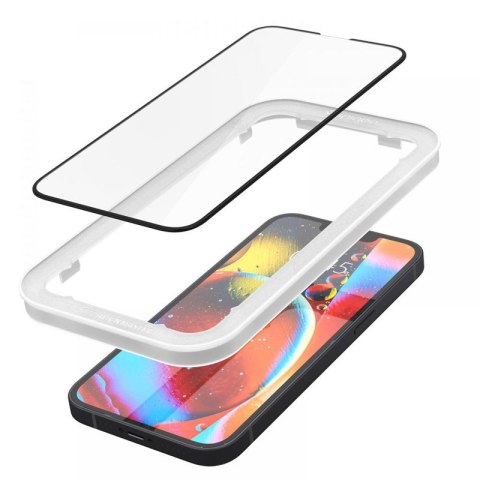 Spigen Alm Glass FC 2-Pack - Szkło hartowane do Apple iPhone 13 / iPhone 13 Pro 2 szt (Czarna ramka)