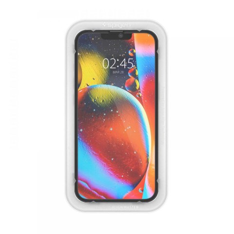 Spigen Alm Glass FC 2-Pack - Szkło hartowane do Apple iPhone 13 / iPhone 13 Pro 2 szt (Czarna ramka)