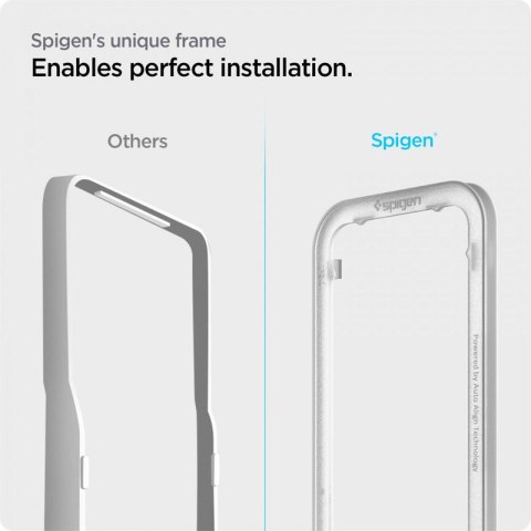 Spigen Alm Glass FC 2-Pack - Szkło hartowane do Apple iPhone 13 / iPhone 13 Pro 2 szt (Czarna ramka)