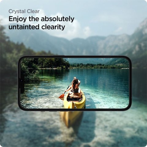 Spigen Alm Glass FC 2-Pack - Szkło hartowane do Apple iPhone 13 / iPhone 13 Pro 2 szt (Czarna ramka)