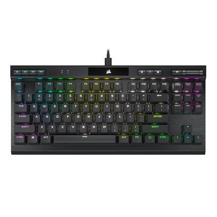 Corsair K70 RGB TKL Champion Series Mechanical Gaming keyboard, RGB LED light, NA Layout, Wired, Black