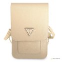 Guess Wallet Saffiano Triangle Logo Phone Bag - Torba na smartfona i akcesoria (Beige)