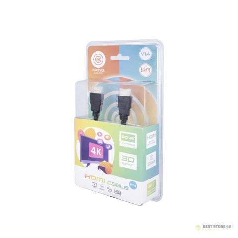 Forever Electro kabel JP-141 HDMI - HDMI V1.4 1.5m czarny Forever Electro kabel JP-141 HDMI - HDMI V1.4 1.5m czarny