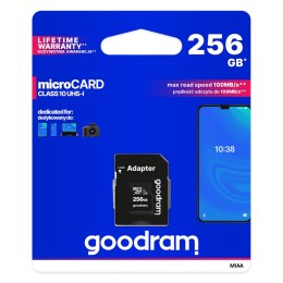 Karta pamięci microSD 256GB UHS-I Goodram z adapterem