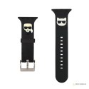 Karl Lagerfeld Silicone Karl & Choupette Heads - Pasek do Apple Watch 42/44/45 mm (czarny)