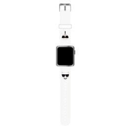 Karl Lagerfeld Silicone Karl & Choupette Heads - Pasek do Apple Watch 38/40/41 mm (biały)