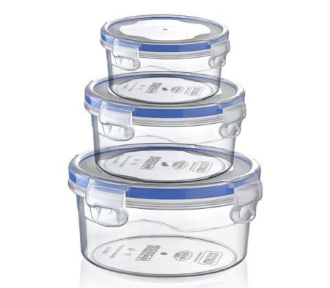 Pojemnik plastikowy 1,0L OKRĄGŁY SAVER BOX z pokrywką