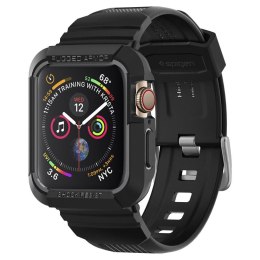 Spigen Rugger Amor Pro Case - Pasek z obudową do Apple Watch 44 / 45 mm (Czarny)