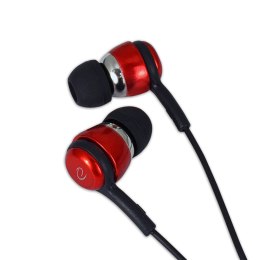 EH192R Esperanza słuchawki douszne z mikrofonem eh192 czarno-czerwone
