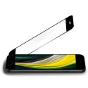 Spigen Alm Glass FC - Szkło hartowane iPhone SE (2022 / 2020) / 8 / 7 (Czarna ramka)