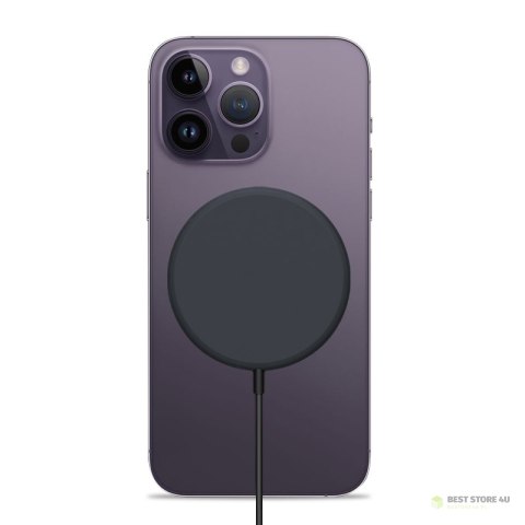 Crong MagSpot Wireless Charger - Aluminiowa ładowarka MagSafe 15W (Graphite) Crong MagSpot Wireless Charger - Aluminiowa ładowarka MagSafe 15W (Graphite)