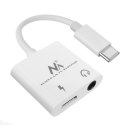 Adapter USB Type-C - 3,5mm mini jack z Power Delivery (PD) 30W Maclean, MCTV-848