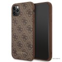 Guess 4G Metal Gold Logo - Etui iPhone 11 Pro (brązowy)