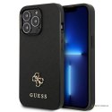 Guess Saffiano 4G Small Metal Logo - Etui iPhone 13 Pro Max (czarny)