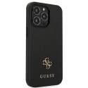 Guess Saffiano 4G Small Metal Logo - Etui iPhone 13 Pro Max (czarny)