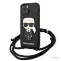 Karl Lagerfeld Monogram Leather Patch and Cord Iconik - Etui iPhone 13