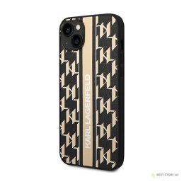 Karl Lagerfeld Monogram Stripe - Etui iPhone 14 (brązowy)