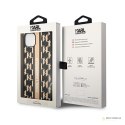 Karl Lagerfeld Monogram Stripe - Etui iPhone 14 (brązowy)