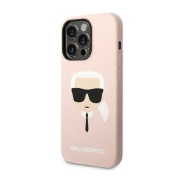 Karl Lagerfeld Silicone Ikonik Karl`s Head - Etui iPhone 14 Pro Max (różowy)