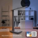 Lampka biurkowa LED Maclean, max. 9W, 220-240V AC, możliwość zmiany barwy, ściemnialna, ładowarka bezp., 450lm, MCE616 B