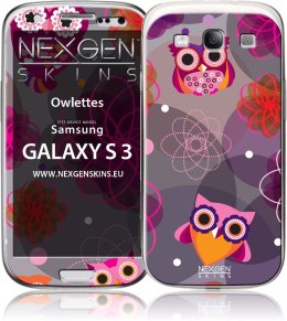 Nexgen Skins - Zestaw skórek na obudowę z efektem 3D Samsung GALAXY S III (Owlettes 3D)