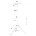 Przenośny stand Maclean, dla projektora, wykonany ze stali, możliwość regulacji wysokości, 1,2-1,7m, MC-953