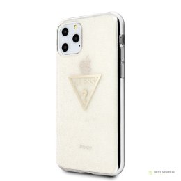 Guess Solid Glitter Triangle - Etui iPhone 11 Pro (Gold)