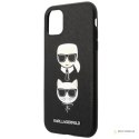 Karl Lagerfeld Saffiano Karl & Choupette Heads - Etui iPhone 11 Pro (czarny)