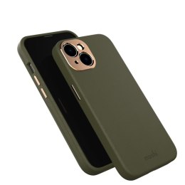 Moshi Napa Slim MagSafe - Skórzane etui iPhone 14 (Juniper Green)