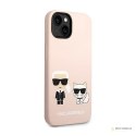 Karl Lagerfeld Liquid Silicone Karl & Choupette MagSafe - Etui iPhone 14 (różowy)