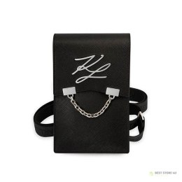 Karl Lagerfeld Autograph Chain Wallet Phone Bag - Torba na smartfona i akcesoria (czarny)