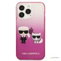 Karl Lagerfeld Gradient Ikonik Karl & Choupette - Etui iPhone 13 Pro Max (różowy)