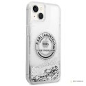 Karl Lagerfeld Liquid Glitter Round RSG Logo Case - Etui iPhone 14 (srebrny)