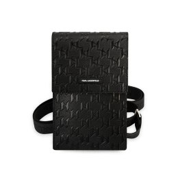 Karl Lagerfeld Monogram Plate Wallet Phone Bag - Torba na smartfona i akcesoria (czarny)