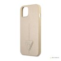 Guess Saffiano Triangle Logo Case - Etui iPhone 14 (beżowy)