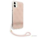 Guess 4G Print Cord - Etui ze smyczką iPhone 11 (Pink)