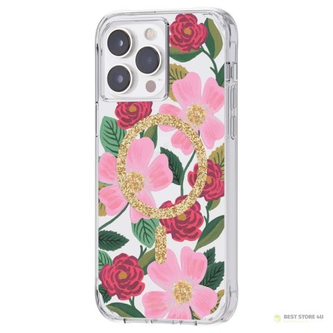Rifle Paper Clear MagSafe - Etui iPhone 14 Pro Max zdobione złotem (Rose Garden) Rifle Paper Clear MagSafe - Etui iPhone 14 Pro Max zdobione złotem (Rose Garden)