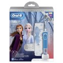 Oral-B Electric Toothbrush D100 Frozen II Rechargeable, For kids, Number of teeth brushing modes 2, White/Blue