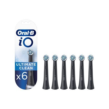 Oral-B Replacement Toothbrush Heads iO Ultimate Clean For adults, Number of brush heads included 6, Black