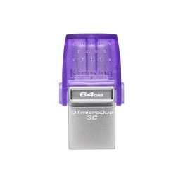Kingston DataTraveler DT Micro Duo 3C 64 GB, USB Type-C and Type-A, Purple