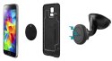 PURO Uniwersalny magnetyczny uchwyt samochodowy do smartfonów + przyssawka (czarny)